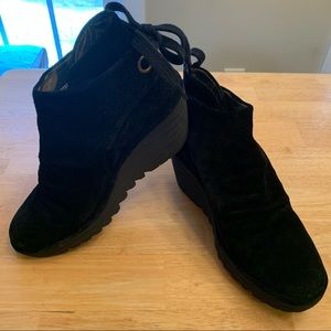 Fly London Black Suede Yebi Bootie